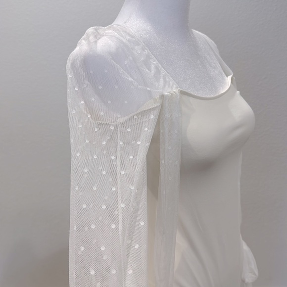 free people women’s intimately white thong bodysuit size extra small boho - Picture 3 of 7